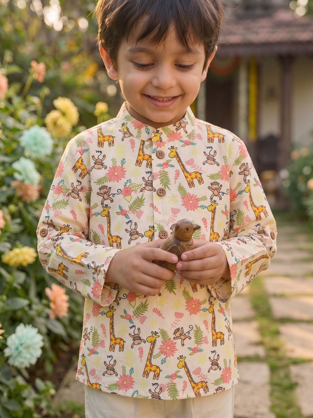 Giraffe &amp; Monkey Short Kurta