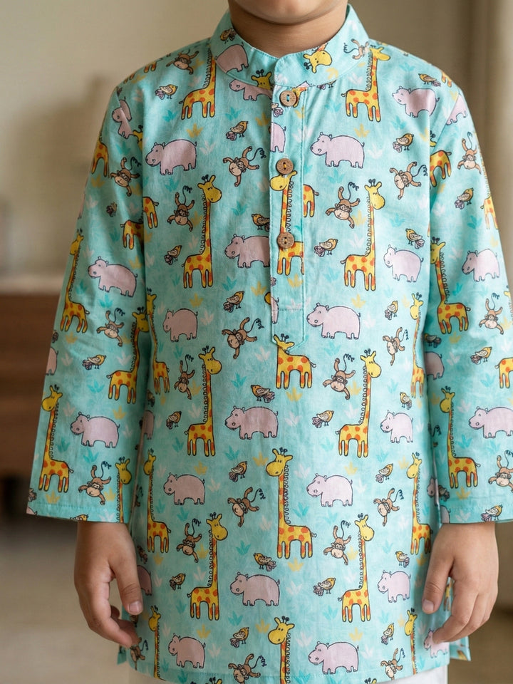 Giraffe &amp; Hippo Print