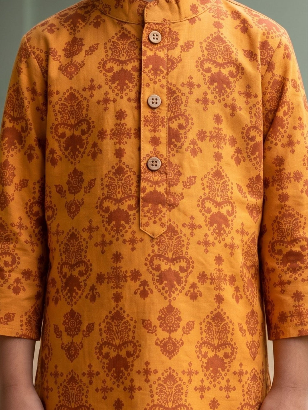 Mustard Floral Damask