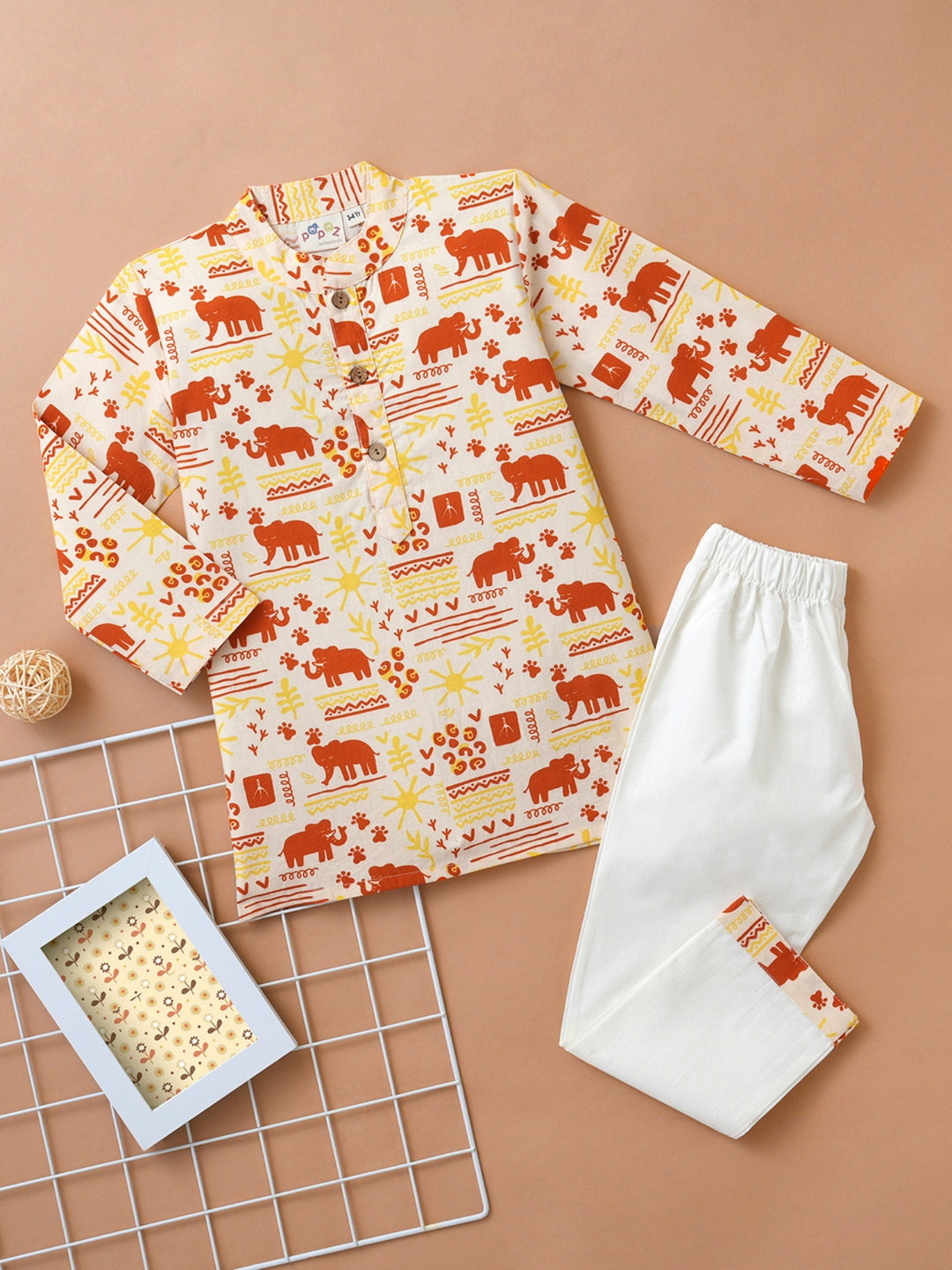 Elephant Motif Print