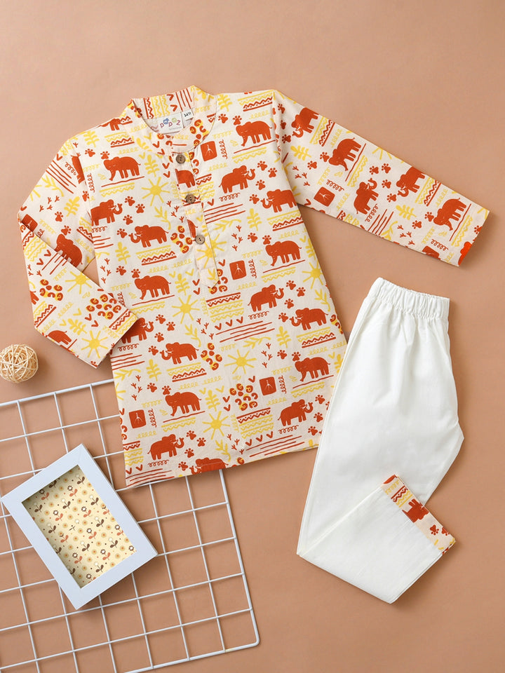Elephant Motif Print