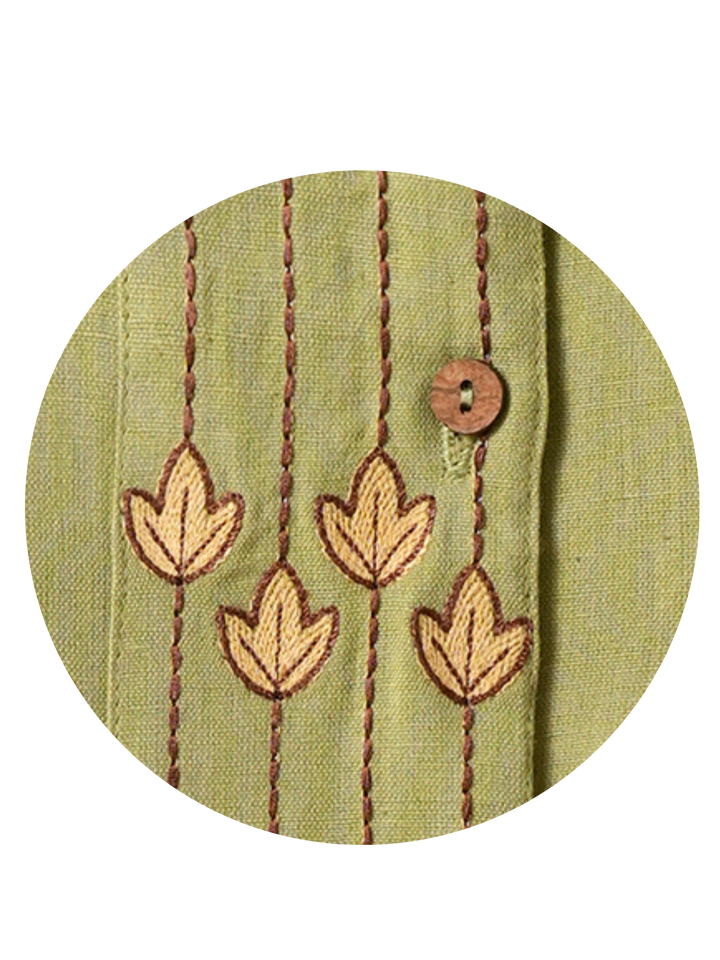 Green Embroidered Kurta Dhoti Set