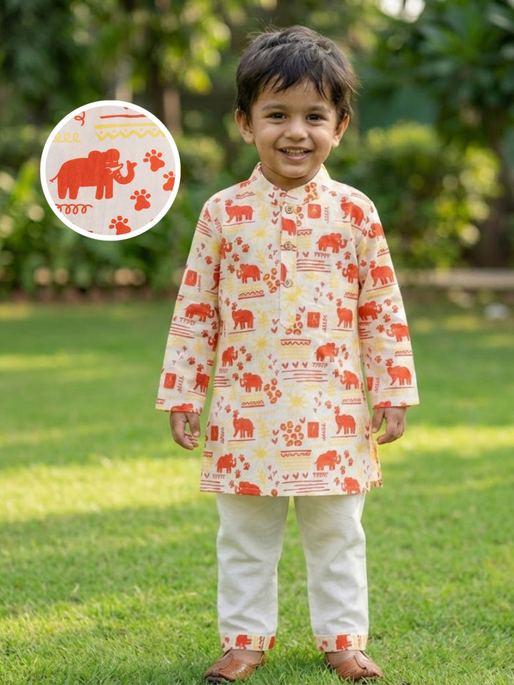 Elephant Motif Print
