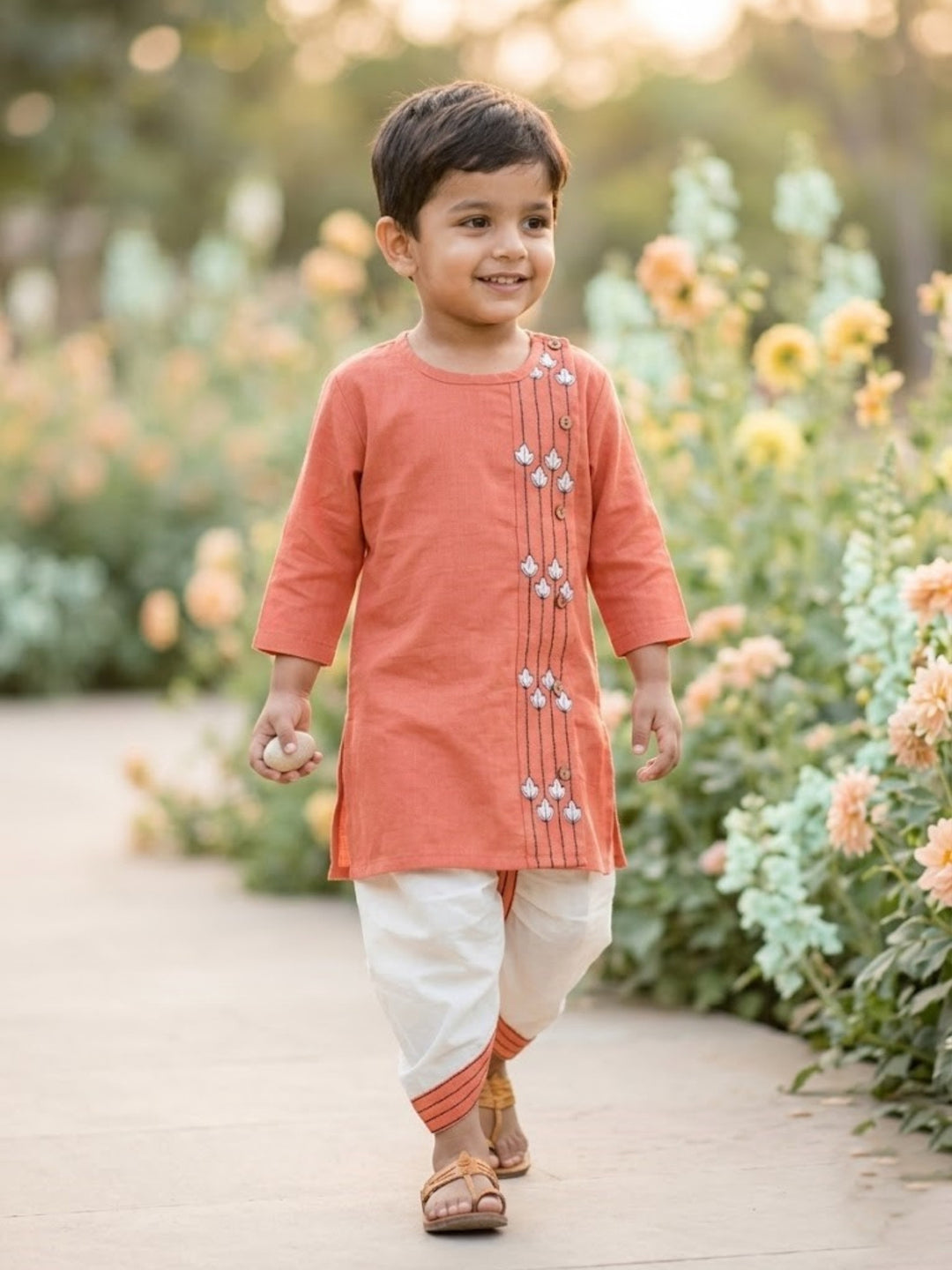 Embroidered Dhoti Duo for Boys — Set of 2