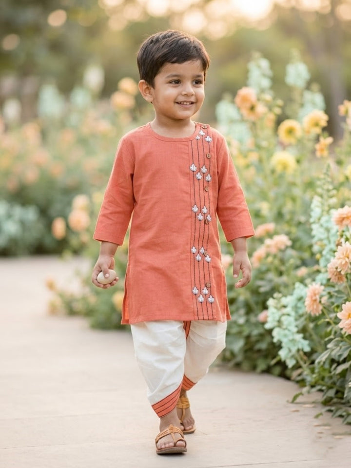 Embroidered Dhoti Duo for Boys — Set of 2