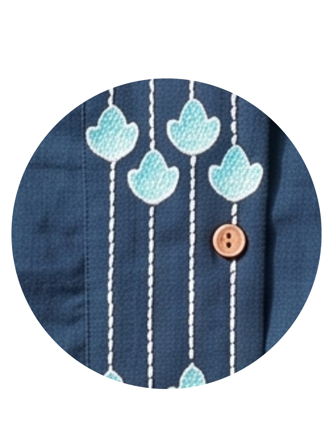Blue Embroidered Kurta Dhoti Set