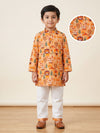 Orange Floral Animal Print