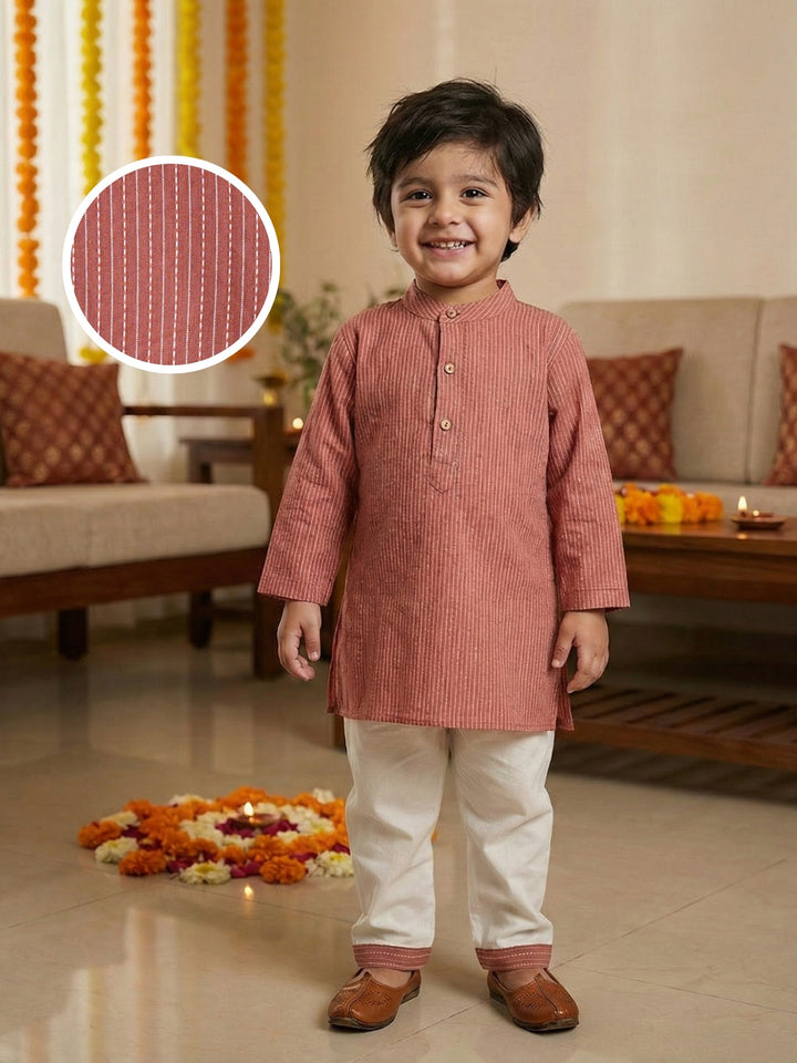 Brown Middle Cut Katha