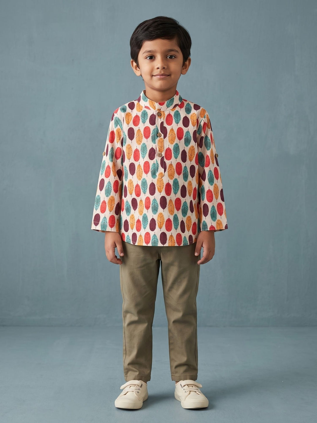 Colored Feather Short Kurta
