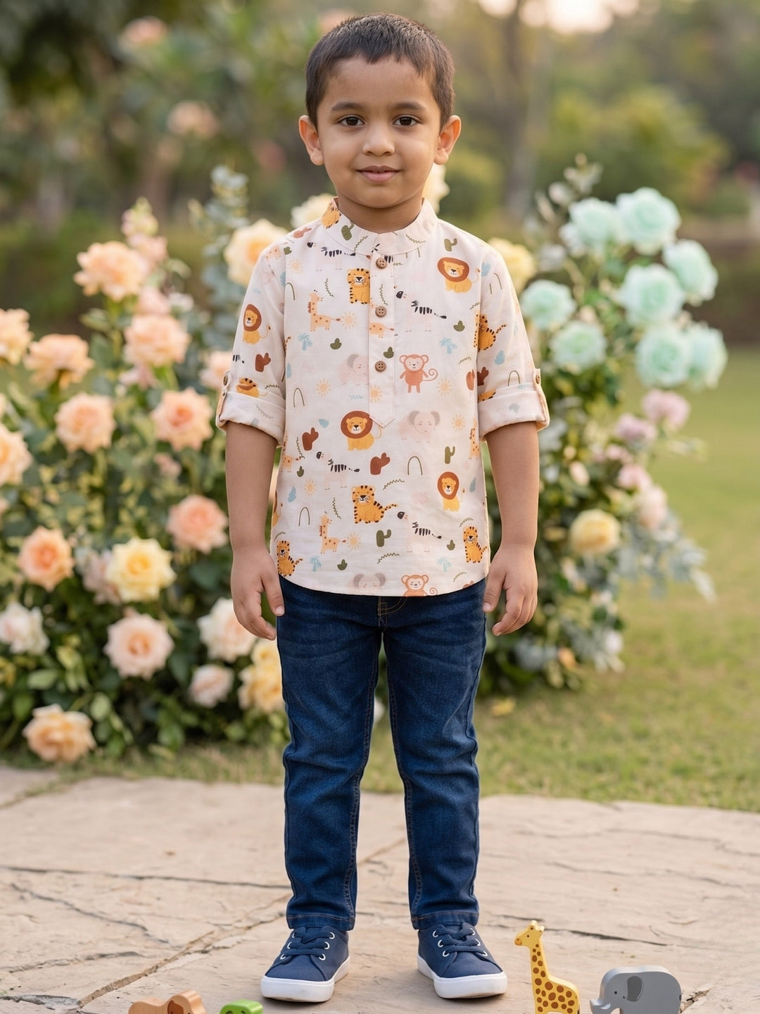 Tiger Print Short Kurta
