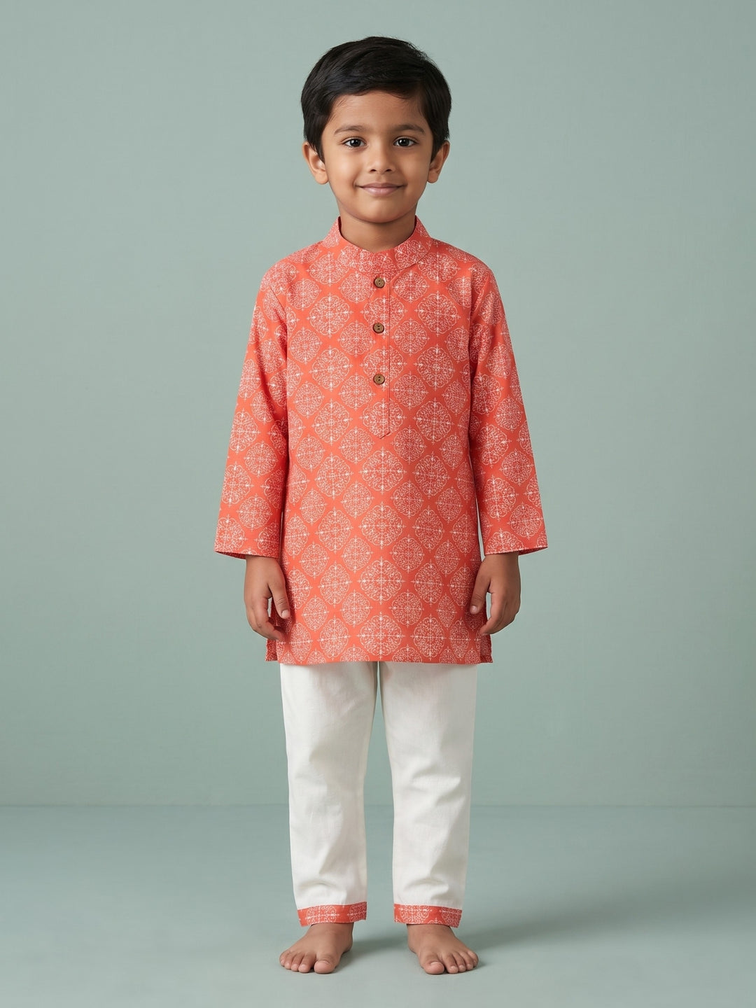 Coral Batik Print
