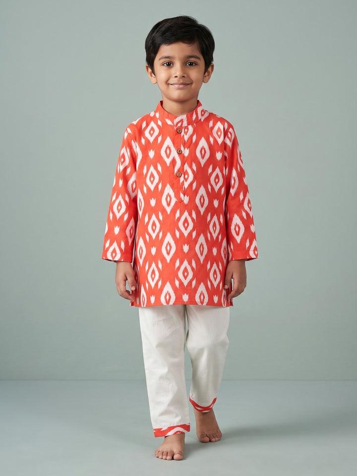 Red Ikat Print