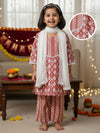 Rustic Red Print Kurti Set