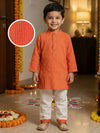 Orange Middle Cut Katha