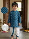 Navy Blue Mandala Kurta Dhoti Set