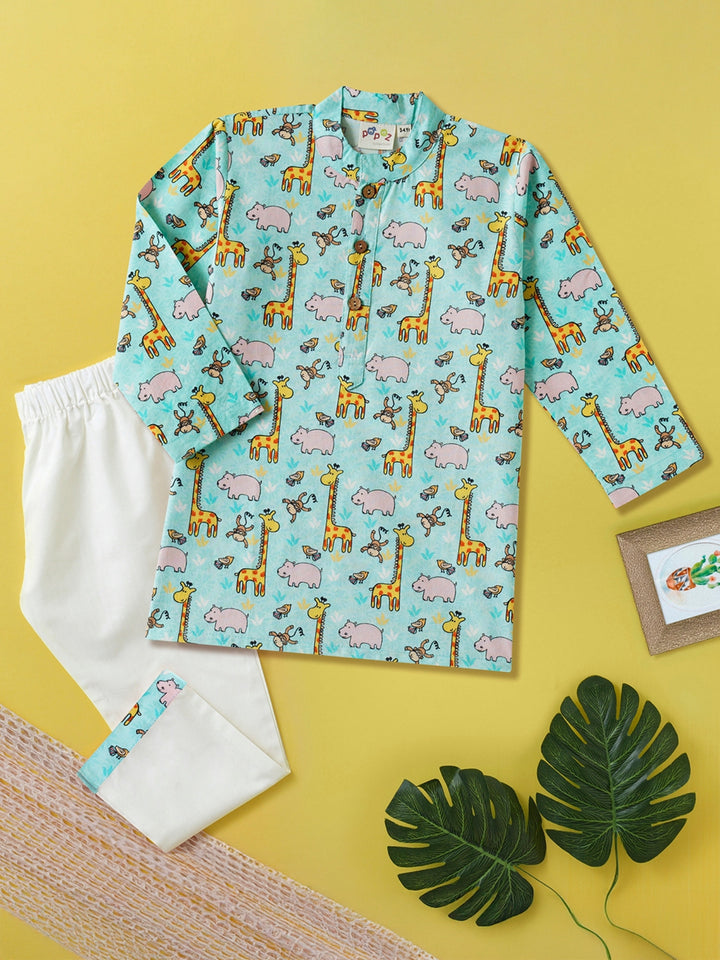 Giraffe &amp; Hippo Print