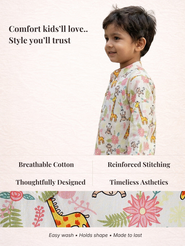 Giraffe &amp; Monkey Short Kurta