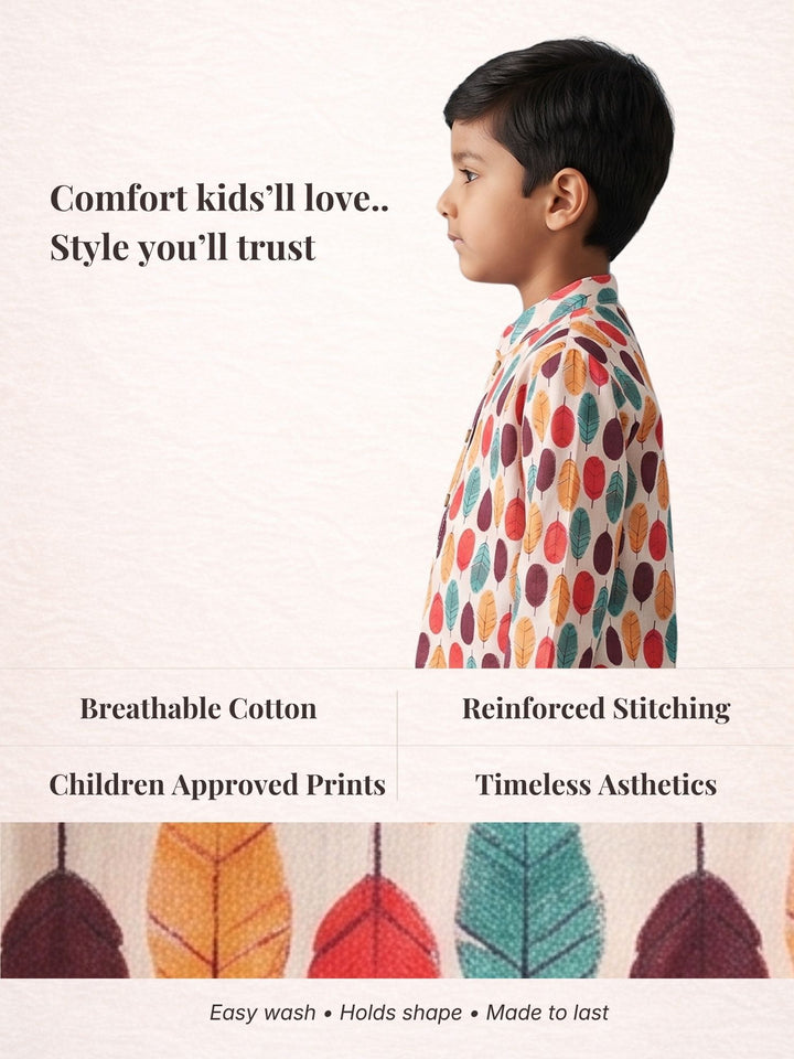 Colored Feather Short Kurta