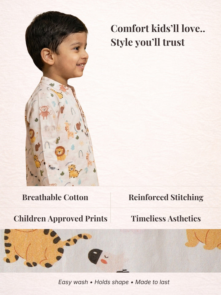 Tiger Print Short Kurta