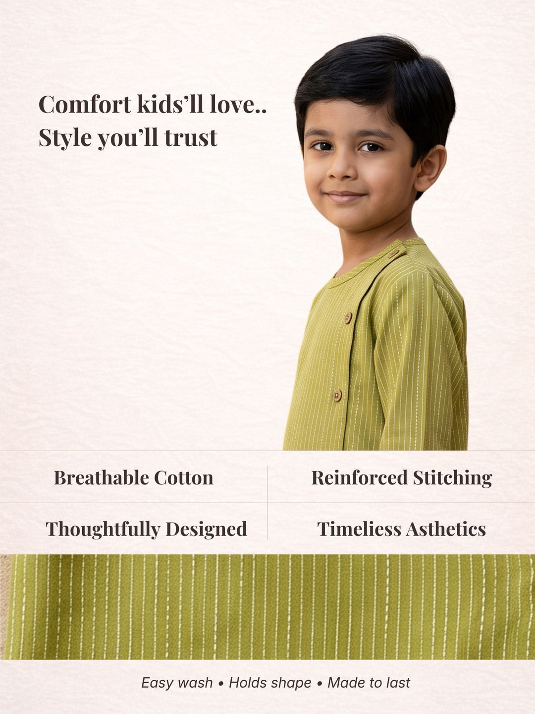 Olive Side Cut Katha