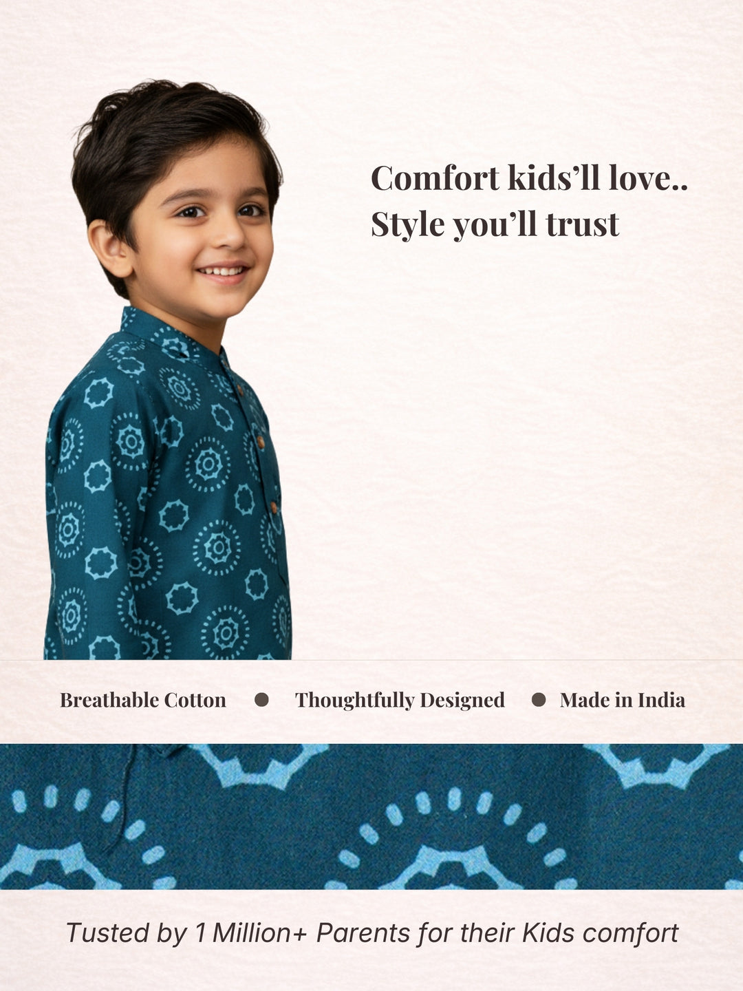 Navy Blue Mandala Print