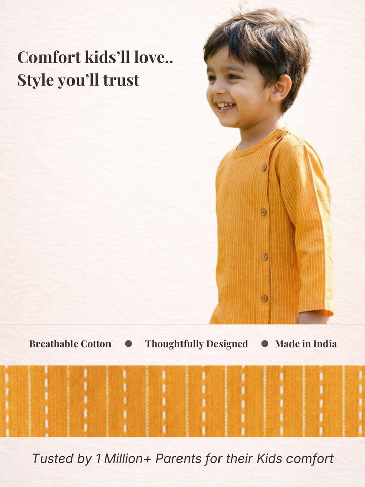 Yellow Side Cut Katha