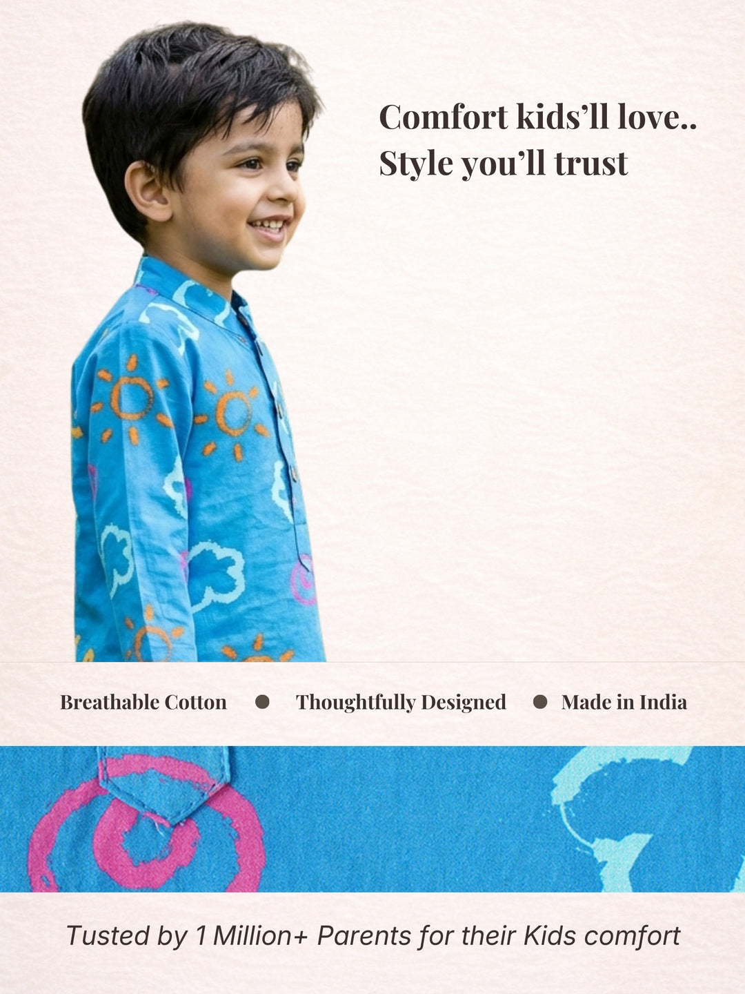 Blue Sun and Clouds Print