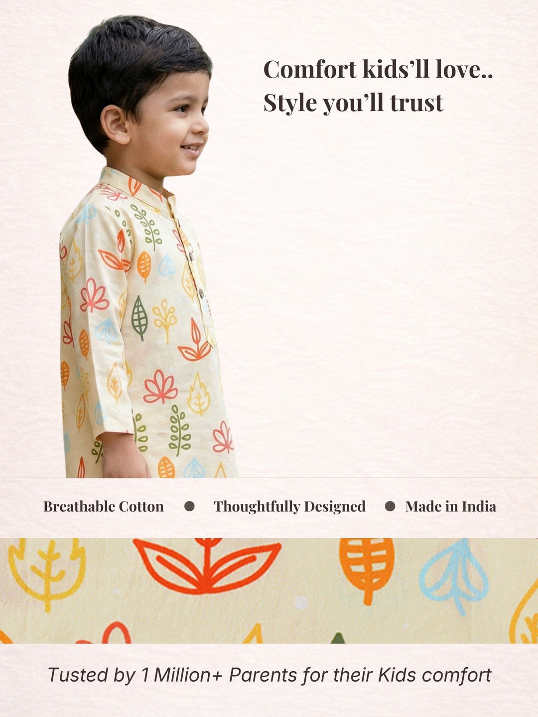 Yellow Fern & Leaves Print