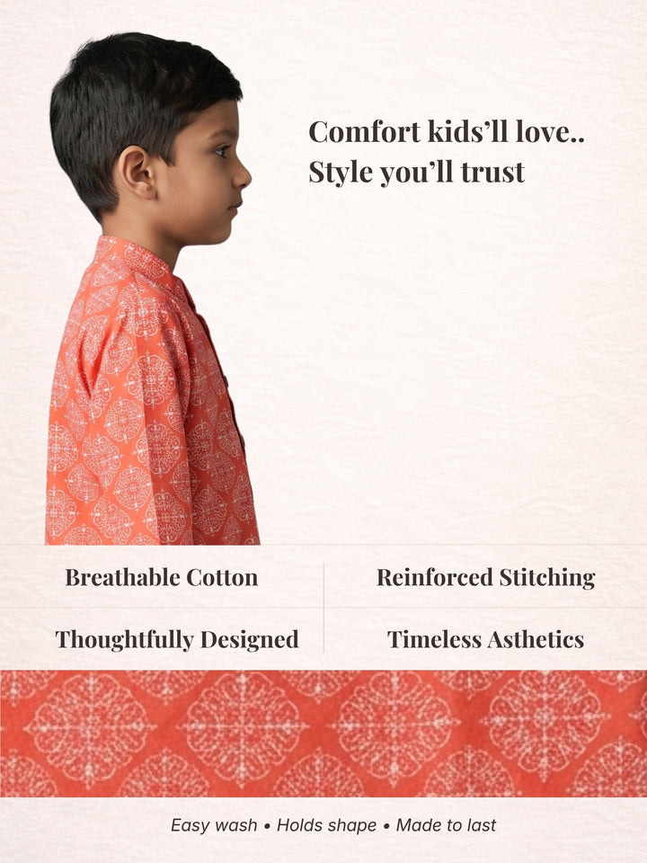 Coral Batik Print