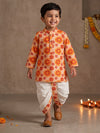 Orange Mandala Kurta Dhoti Set