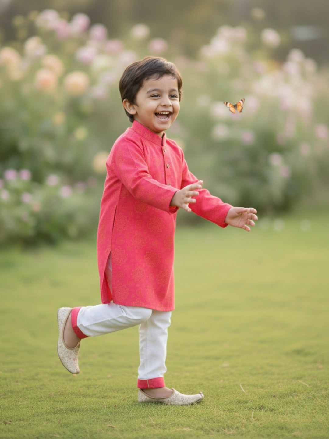 Pink Floral Mandala Motif Print