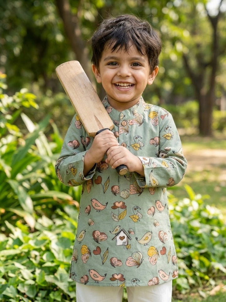 Green Butterfly Print