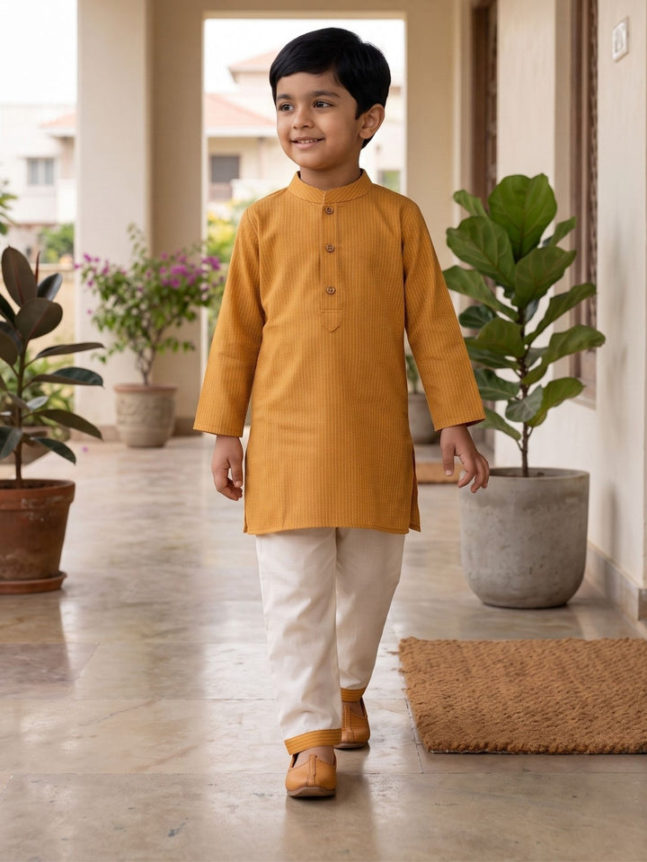 Yellow Middle Cut Katha