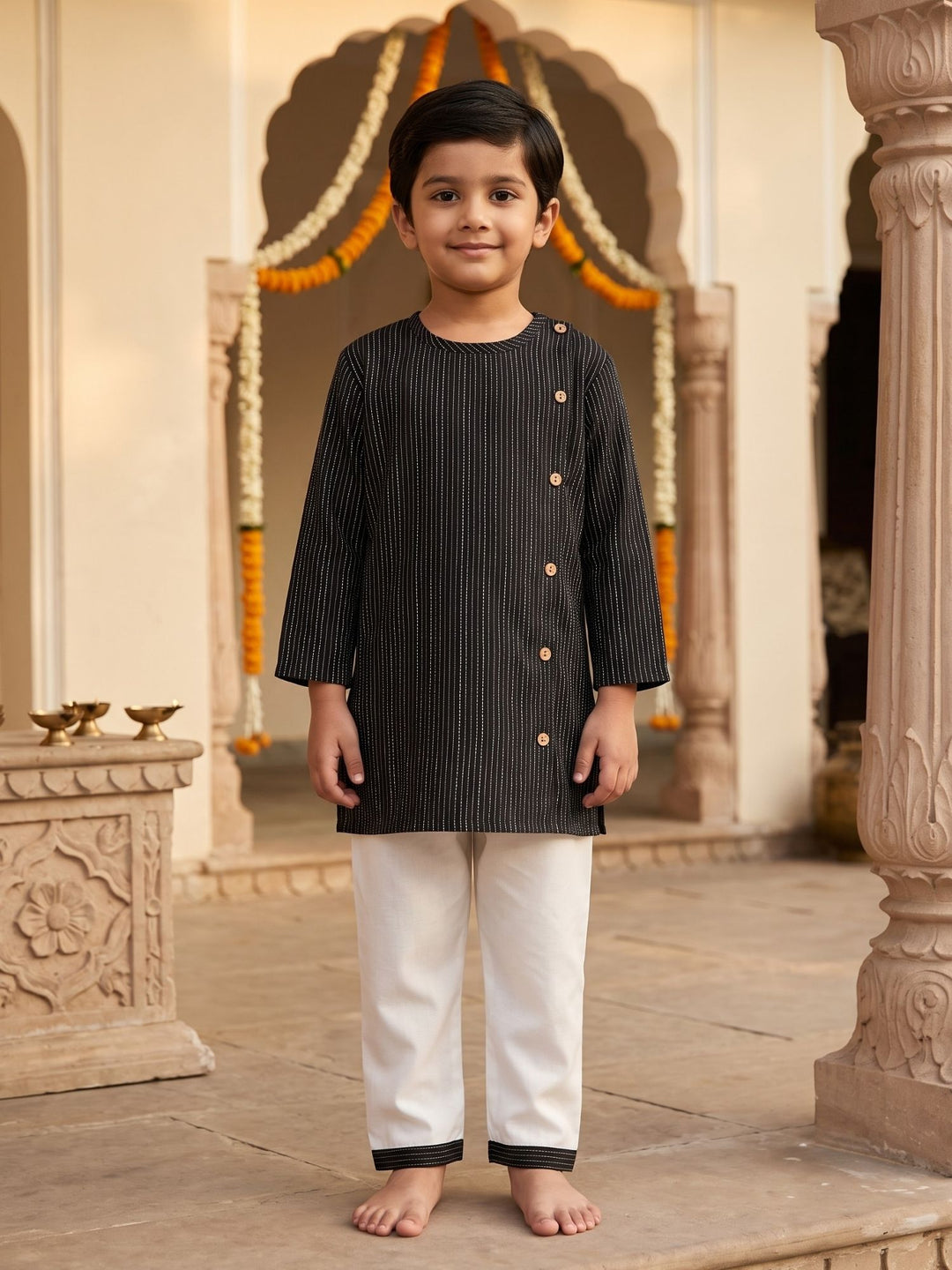 Black Side Cut Katha