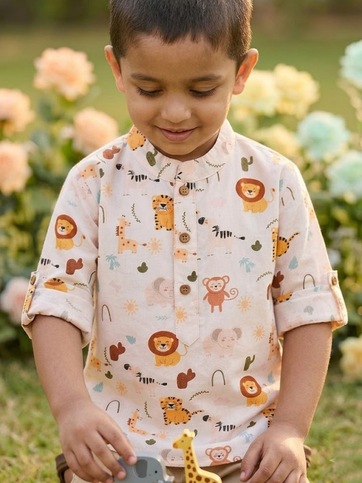 Tiger Print Short Kurta