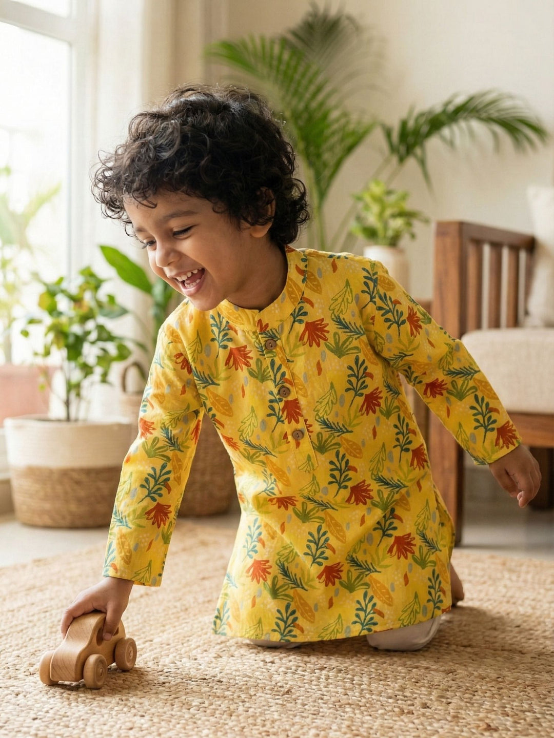 Yellow Painted Leaves Print