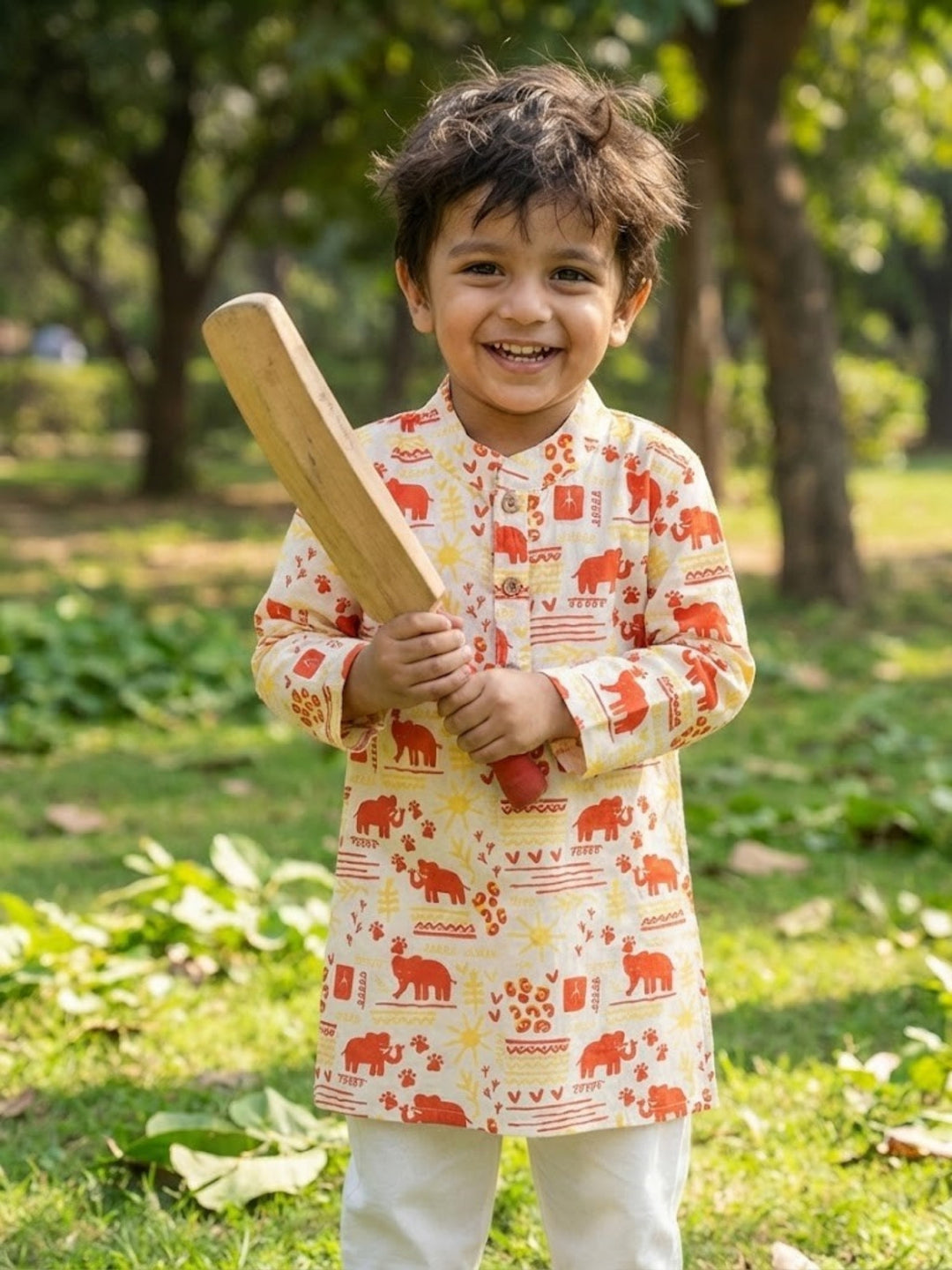 Elephant Motif Print