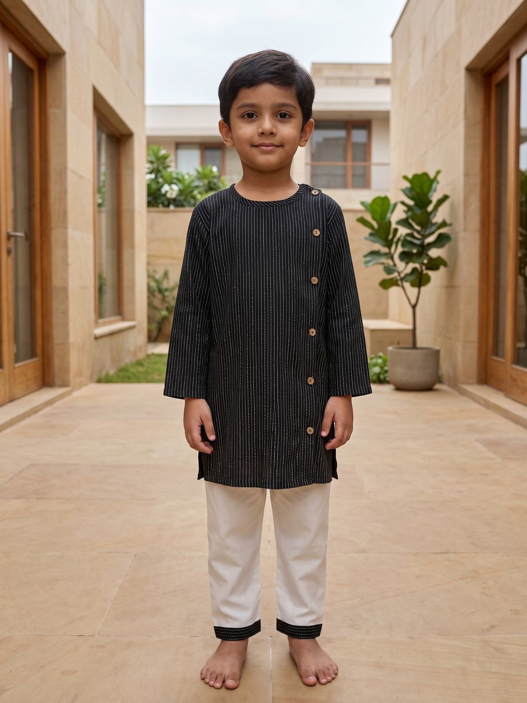 Black Side Cut Katha