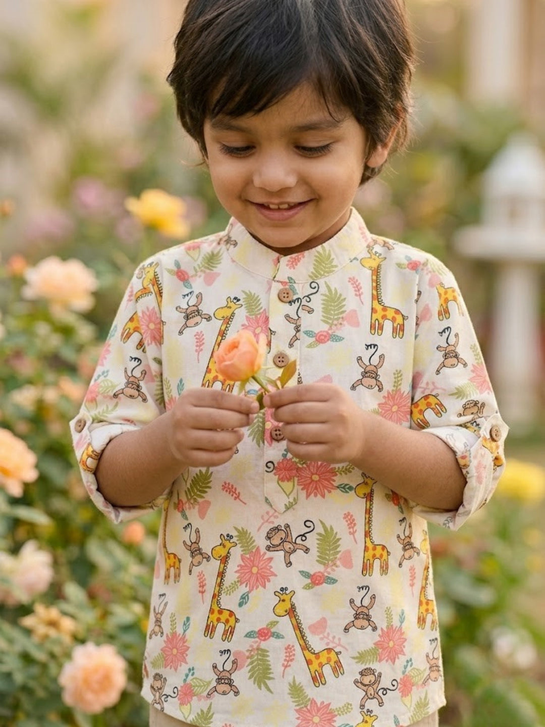 Giraffe &amp; Monkey Short Kurta