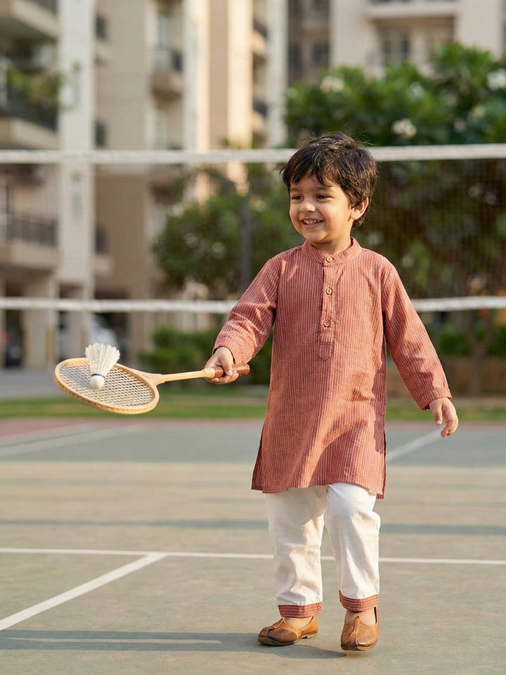 Brown Middle Cut Katha