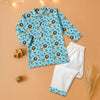 Lion & Giraffe Print Kurta Pajama Set