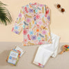 Multicolor Floral Print Kurta Pajama Set
