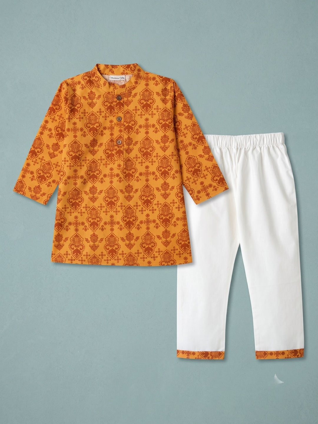 Mustard Floral Damask