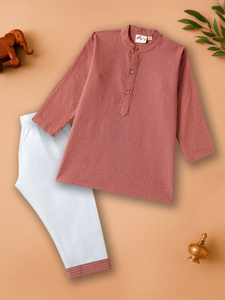 Brown Middle Cut Katha