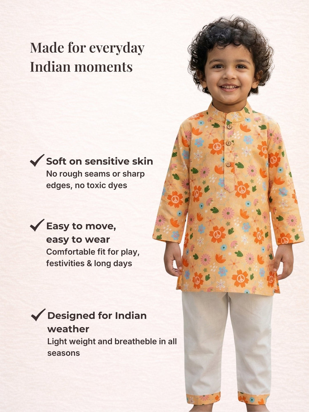 Beige Floral Garden Print