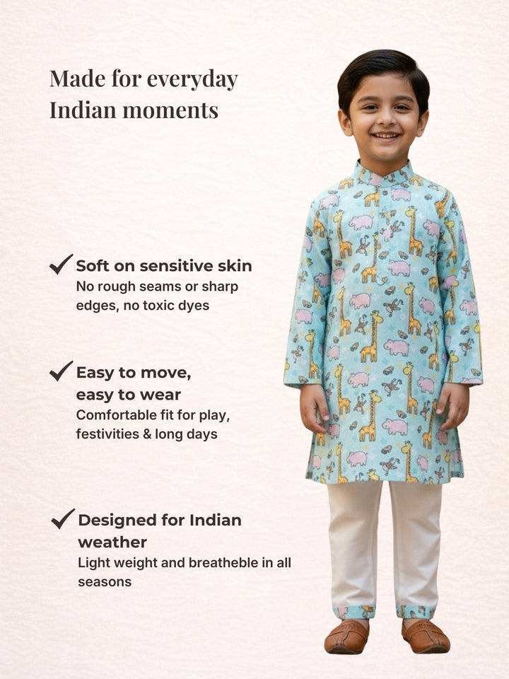 Giraffe &amp; Hippo Print