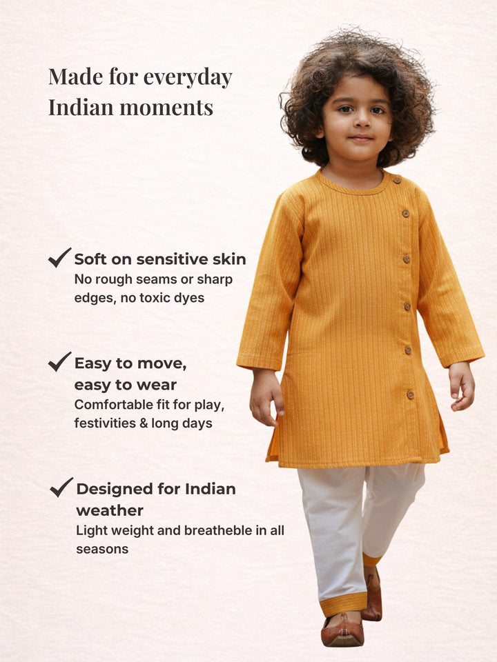 Yellow Side Cut Katha