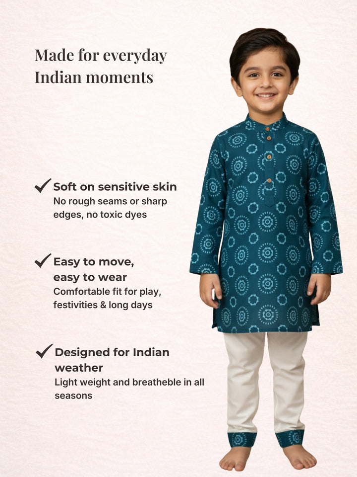 Navy Blue Mandala Print