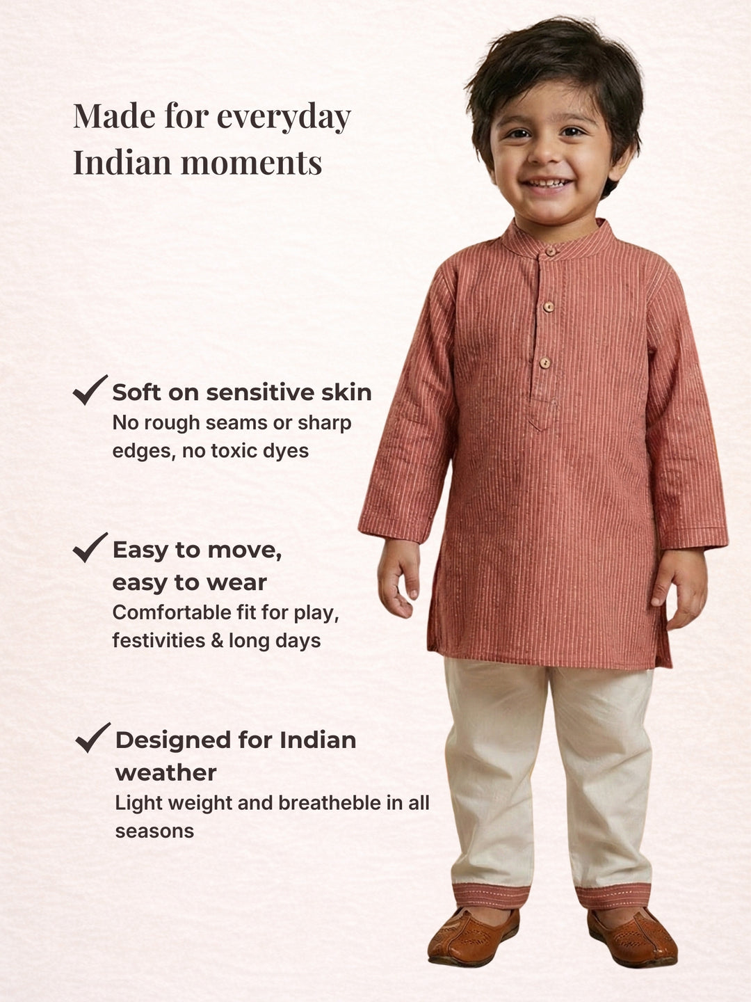 Brown Middle Cut Katha