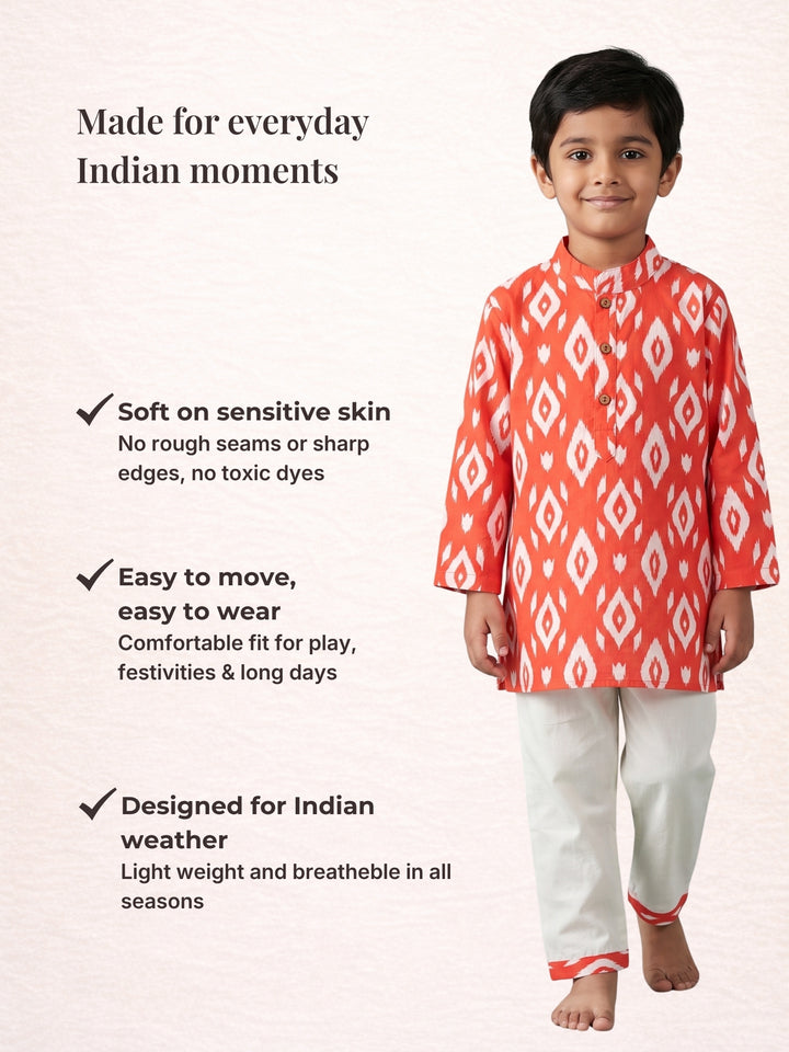 Red Ikat Print